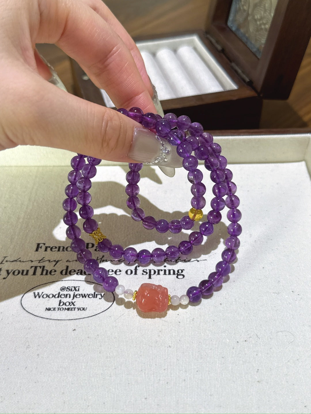 ▫️▪️ Amethyst citrine pixiu bracelet
